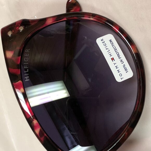 Tommy Hilfiger Red & Black Cat-Eye Sunglasses - Picture 3 of 5